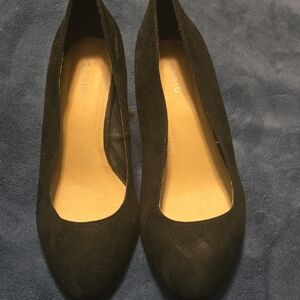 Torrid Suede Black Wedge Heels